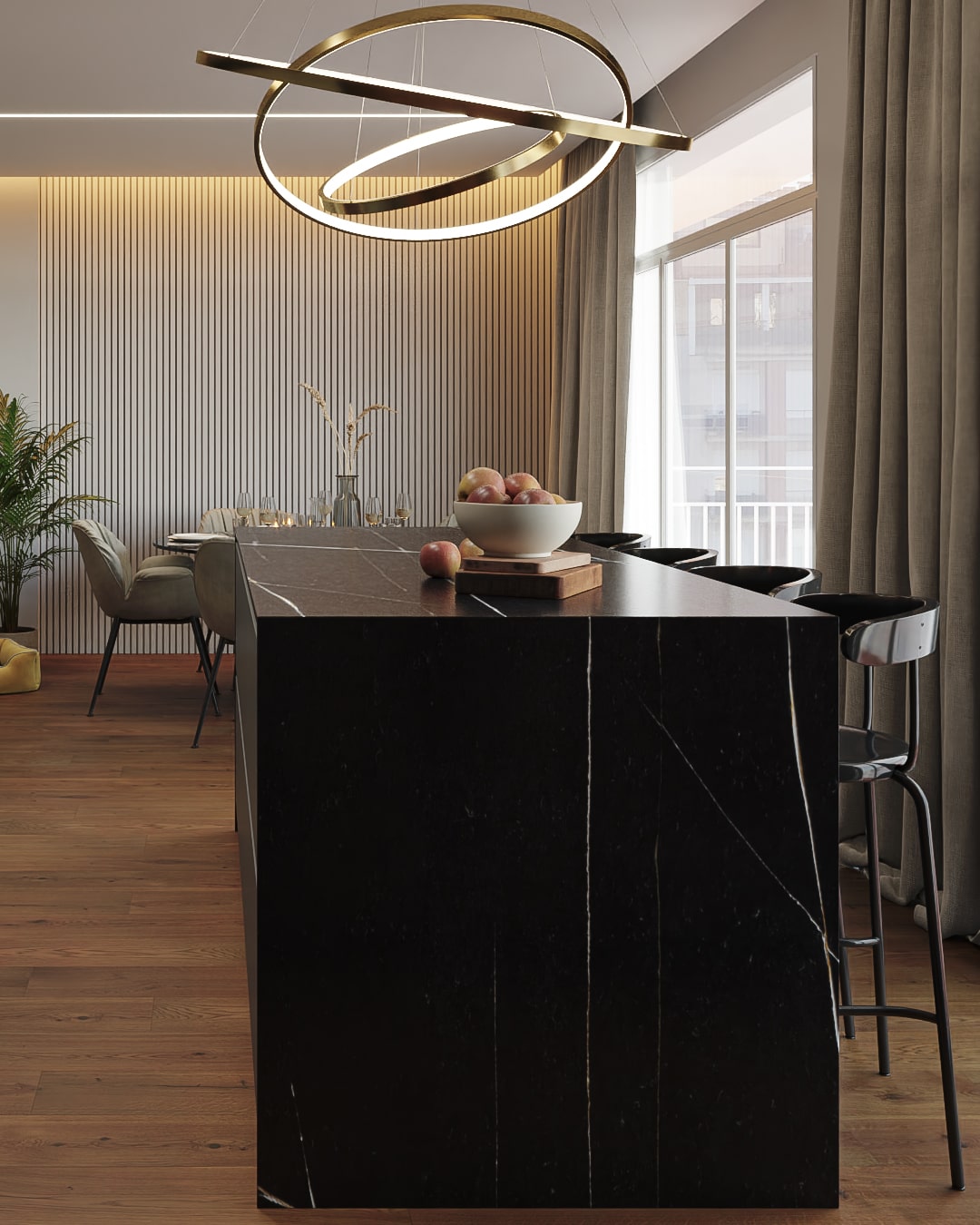 Render de diseño interior en Barcelona