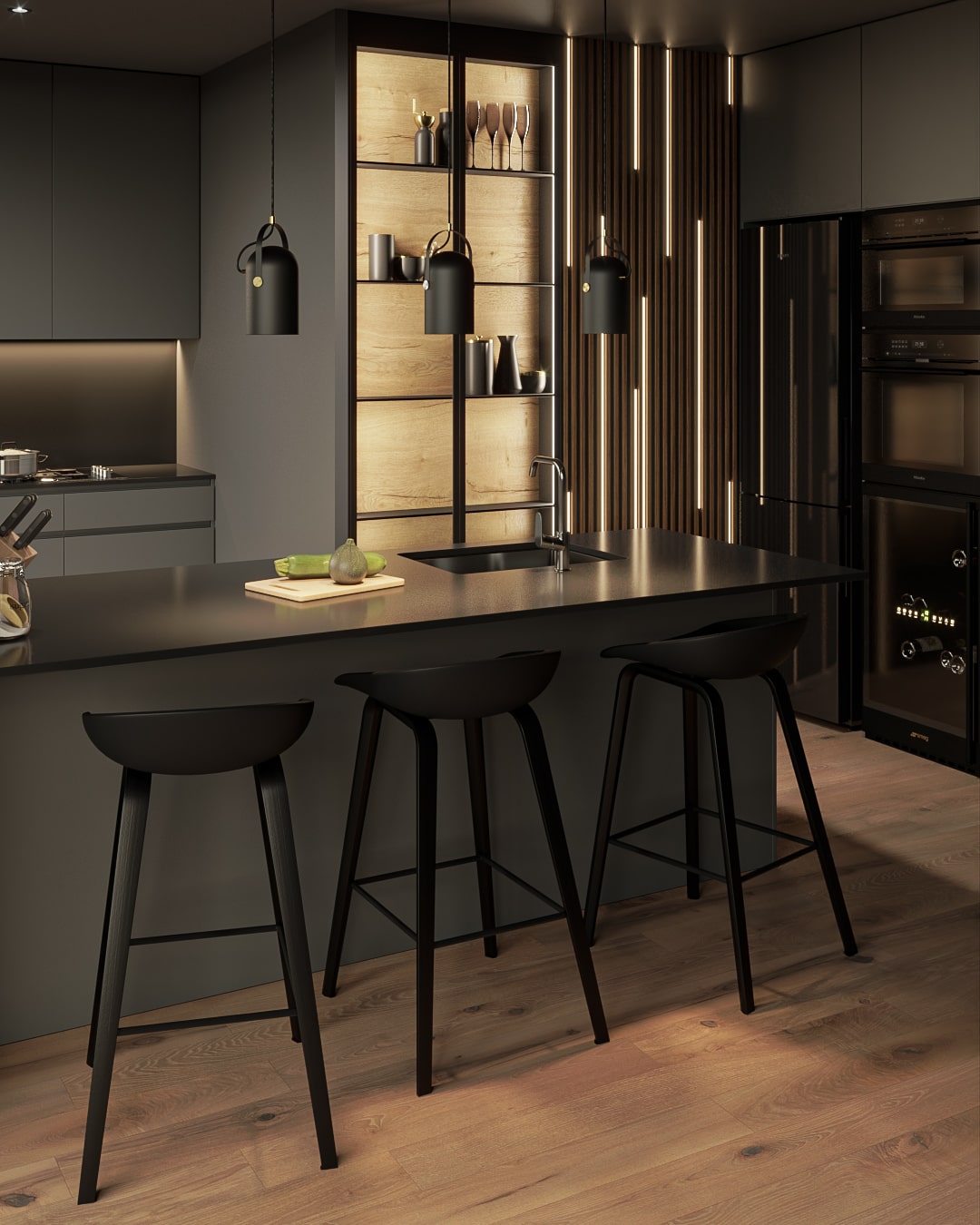 Render de diseño interior en Barcelona