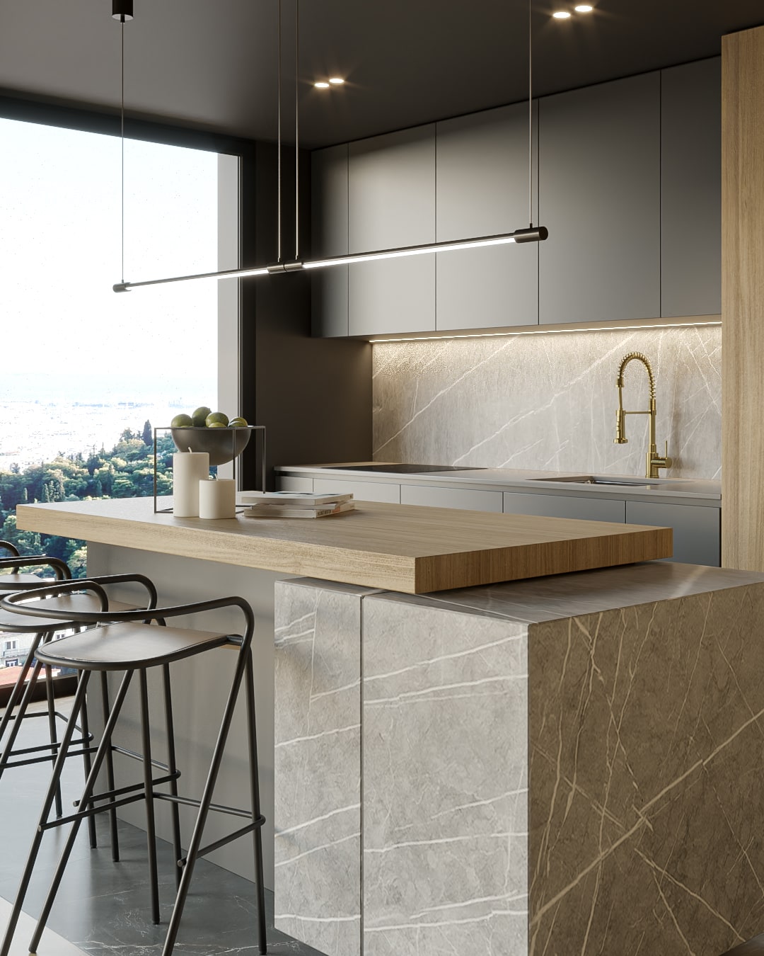 Render de diseño interior en Barcelona