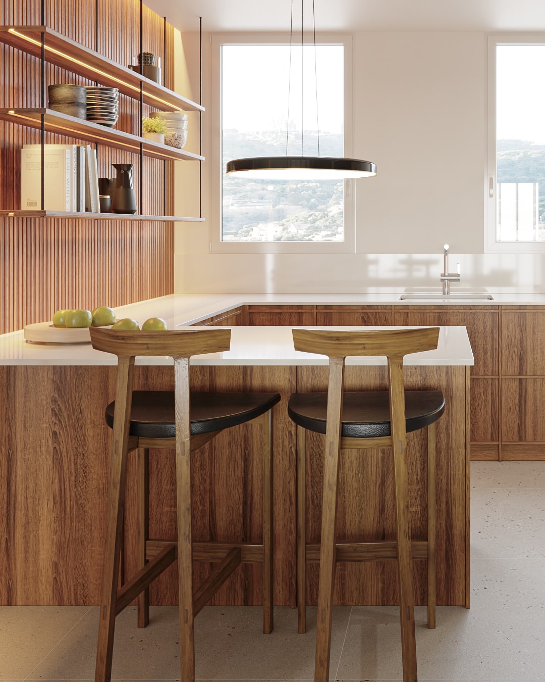 Render de diseño interior en Barcelona