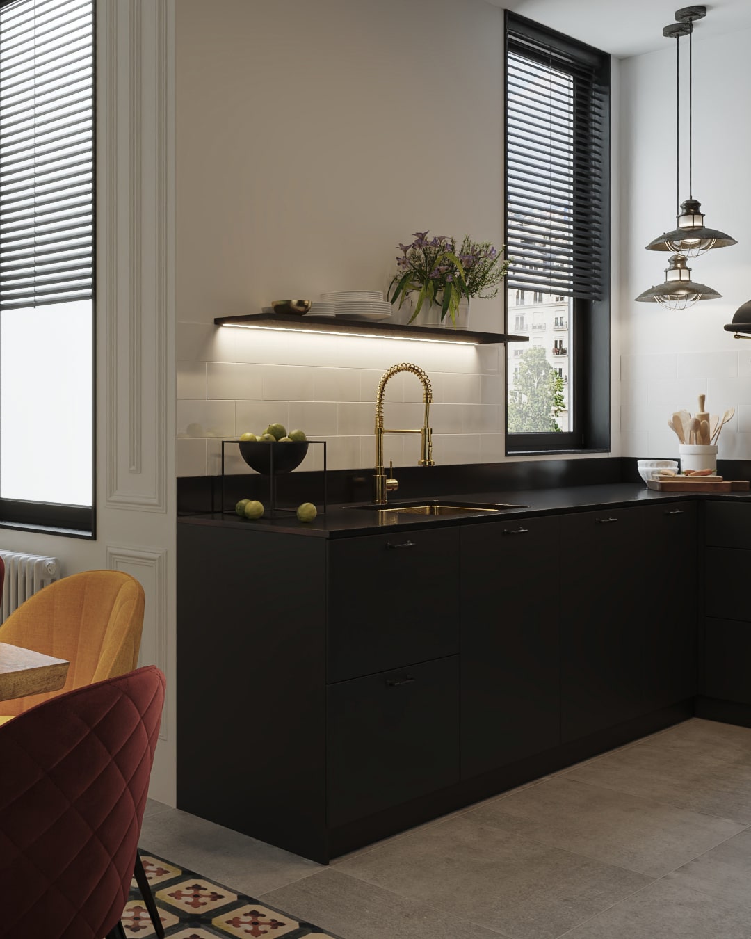 Render de diseño interior en Barcelona