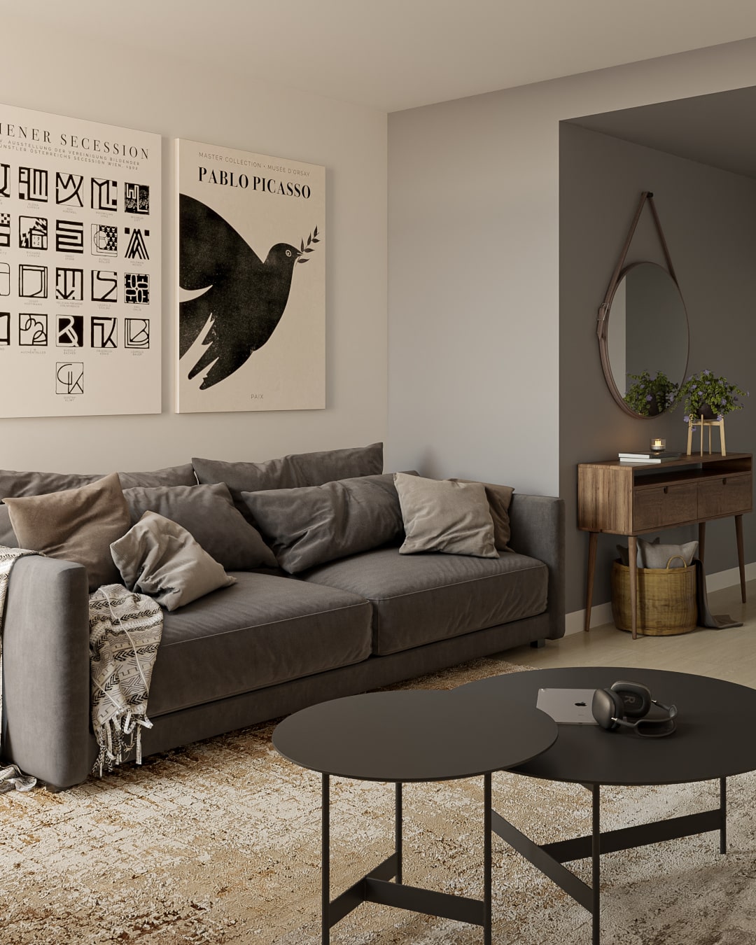 Render de diseño interior en Barcelona